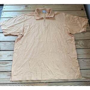 Zanetti 1/4 Zip Polo Shirt Size 2XL Men’s Peach